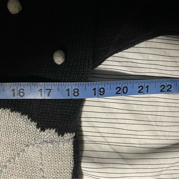 VNTG Christmas Sweater Knit Cardigan SZ Small Snow House Detail Ugly Holiday - Picture 6 of 7